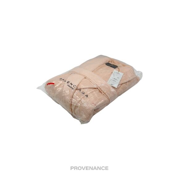 🔴 Balenciaga Embroidered Logo Robe - Peach Terry - Picture 4 of 9